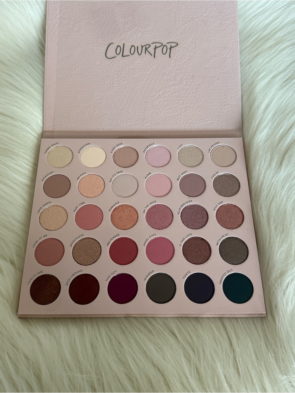 Colourpop smoke n roses eyeshadow palette